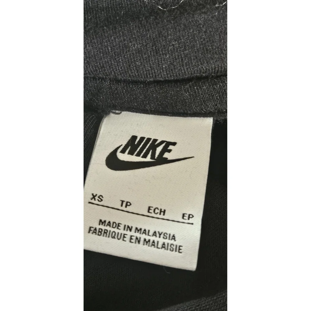 NIKE Swoosh fleece pullover‎ crop hoodie woman XS black